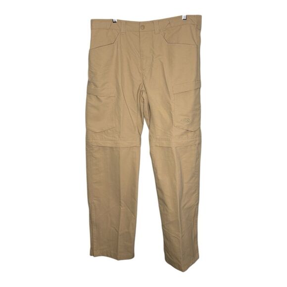 The North Face Pants Convertible Nylon tan  Hiking Cargo Outdoors Mens Size 36 - Picture 1 of 5